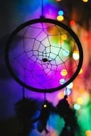 A Colorful Back Lit Dreamcatcher Blank 150 Page Lined Journal for Your Thoughts, Ideas, and Inspiration
