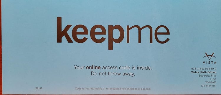 Vistas, 6th edition Supersite Plus (vText) + WebSAM (36-month access), CODE ONLY