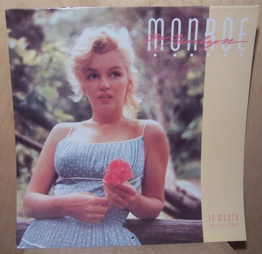 Marilyn Monroe 16 Month 1991 Calendar
