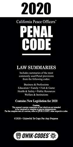 2020 California Penal Qwik-Code Qp20