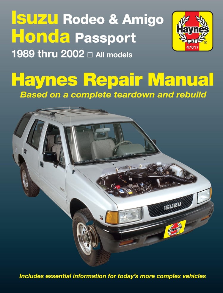 Haynes Isuzu Rodeo, Amigo & Honda Passport, 1989 thru 2002
