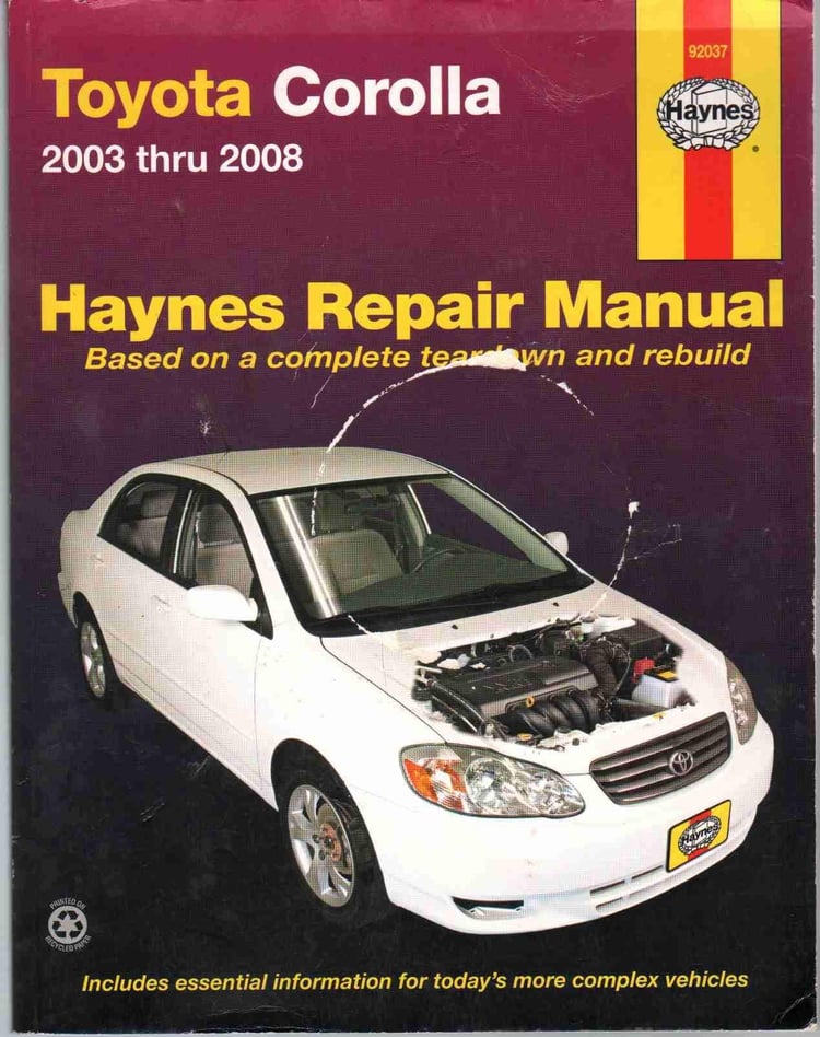 Toyota Corolla Automotive Repair Manual