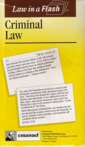 Criminal Law (Law in a Flash Ser)