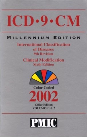 ICD-9-CM 2002, Pmic Standard, Compact, International Classification of Diseases, 9th Revision Clinical Modification, (Color-Coded,