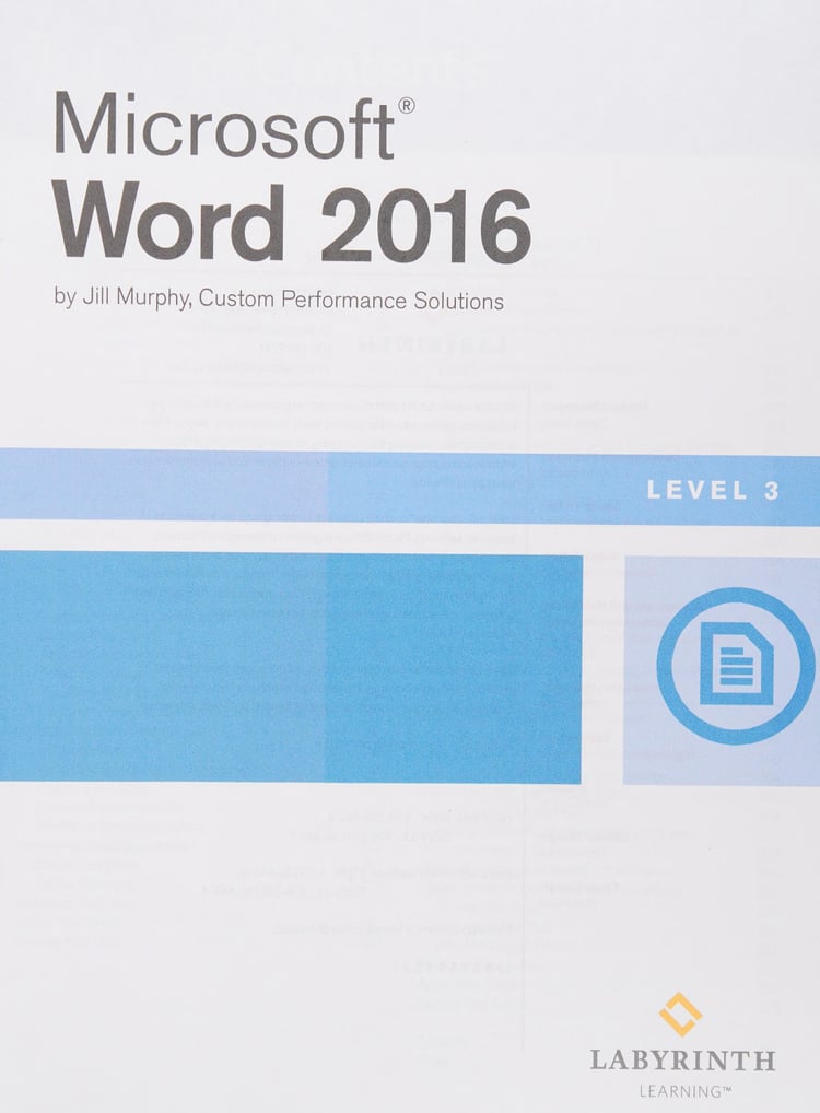 Microsoft Word 2016: Level 3, Printed Textbook with ebook