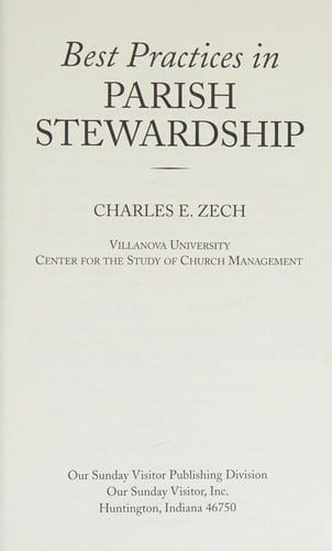 Best practices in parish stewardship