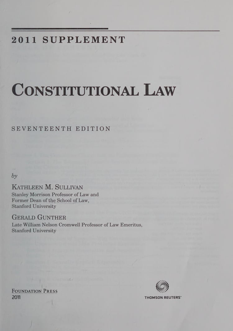 Constitutional Law 2011 Supplement