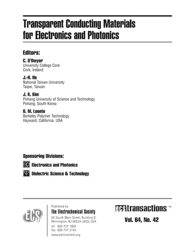 Transparent Conducting Materials for Electronic and Photonics