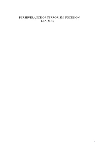 Perseverance of Terrorism: Focus on Leaders