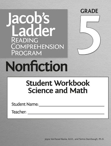 Jacob's Ladder Reading Comprehension Program Nonfiction Student Workbooks, Grade 5, Science and Math (Set of 5)