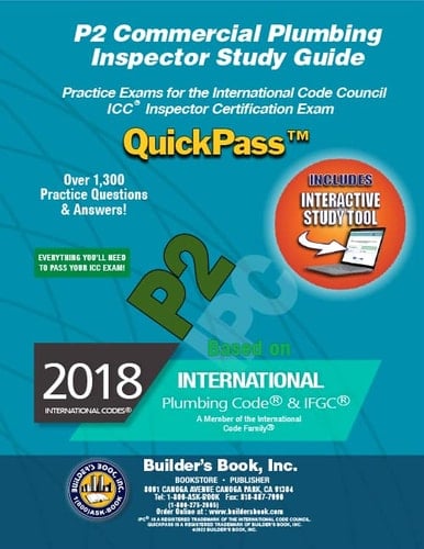 P2 Commercial Plumbing Inspector QuickPass Study Guide Based On 2018 IPC & 2018 IFGC