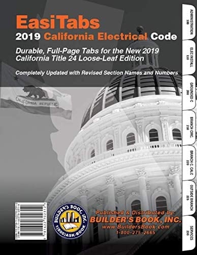 California Electrical Code, 2019 Title 24 Part 3 Loose-Leaf EasiTabs