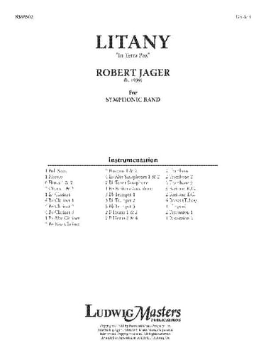 Litany -- In Terra Pax Conductor Score
