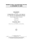 President's Fiscal Year 2006 Budget for the U. S. Department of Labor