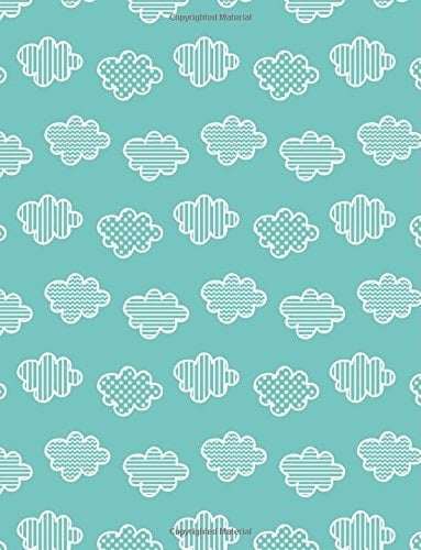 Cloud Notebook Blue Sky Journal Lined Ruled Page Paper for Kids Teen Girl Boy Women Lady Men Great for Writing Cute Diary Note Pad Planner School College Kawaii Basic Classic Simple Letter Composition Book (Large, 8. 5 X 11 Inch)