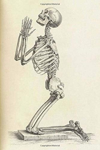 Skeleton Praying Journal Classic Journal | 6 X 9 Notebook | 140 Pages | Blank Book | Horror | Prayer | Gratitude
