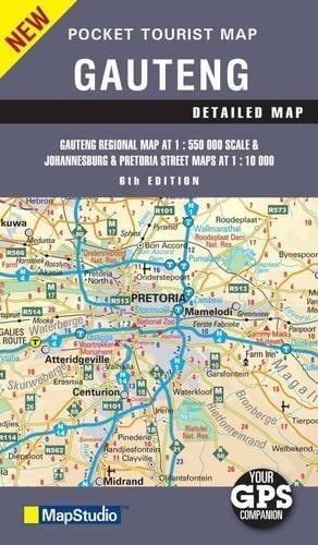 Gauteng Pocket Map 1:550K MapStudio