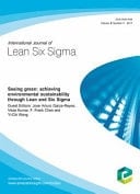 Seeing Green Achieving Environmental Sustainability Through Lean and Six Sigma