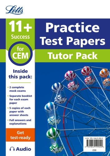 11+ Mock Test Papers Tutor Pack for CEM