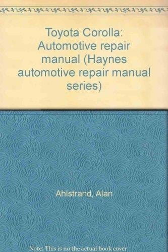 Toyota Corolla Automotive Repair Manual