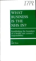 What Business is the NHS In? Establishing the Boundary of a Health Care System's Responsibility
