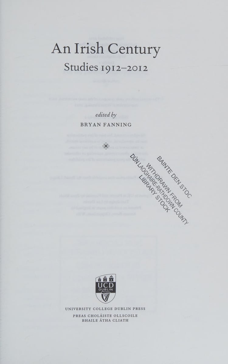 An Irish Century Studies 1912-2012