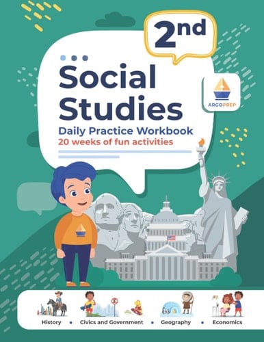 Social Studies Daily Practice Workbook, 20 Weeks of Fun Activities. 2nd