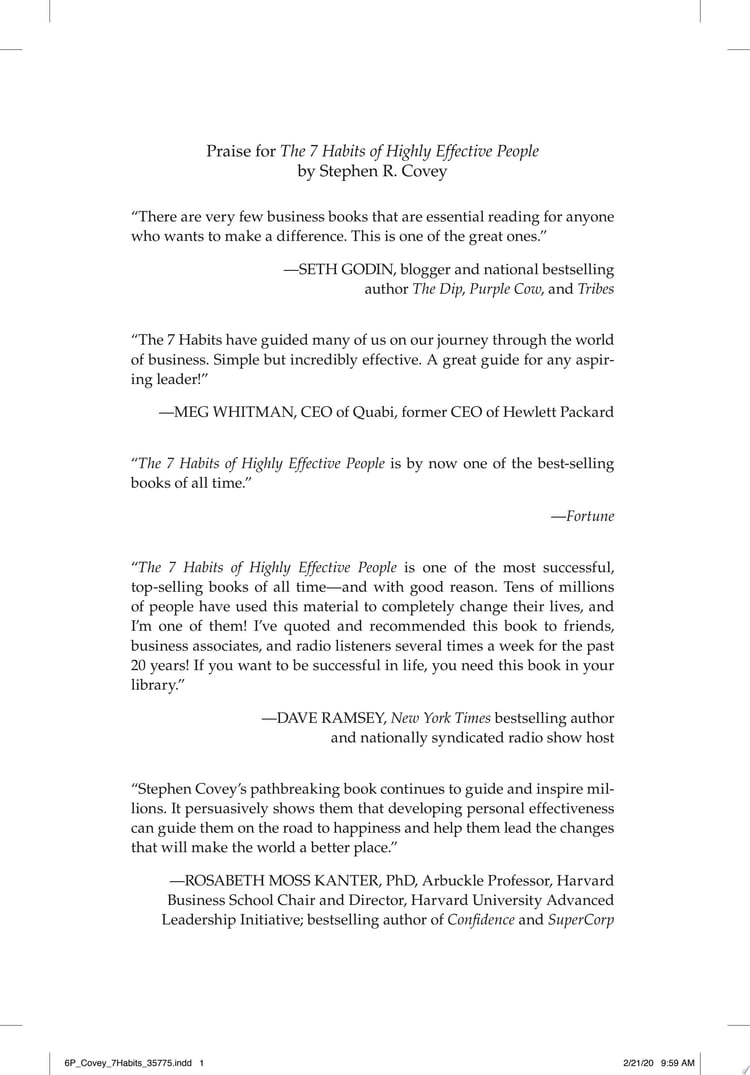 The 7 Habits of Highly Effective People 30th Anniversary Edition