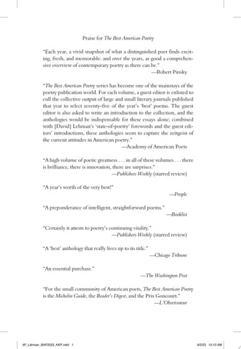 The Best American Poetry 2023