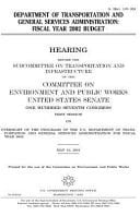 Department of Transportation and General Services Administration : fiscal Year 2002 Budget