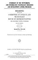 Oversight of the Networking and Information Technology Research and Development (Nitrd) Program