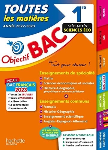 Toutes les matières 1re Spécialités sciences éco