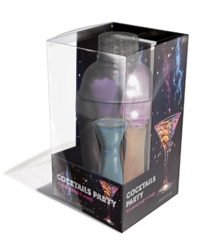 Cocktail Party Coffret livre + shaker + pilon + presse-agrumes + doseur