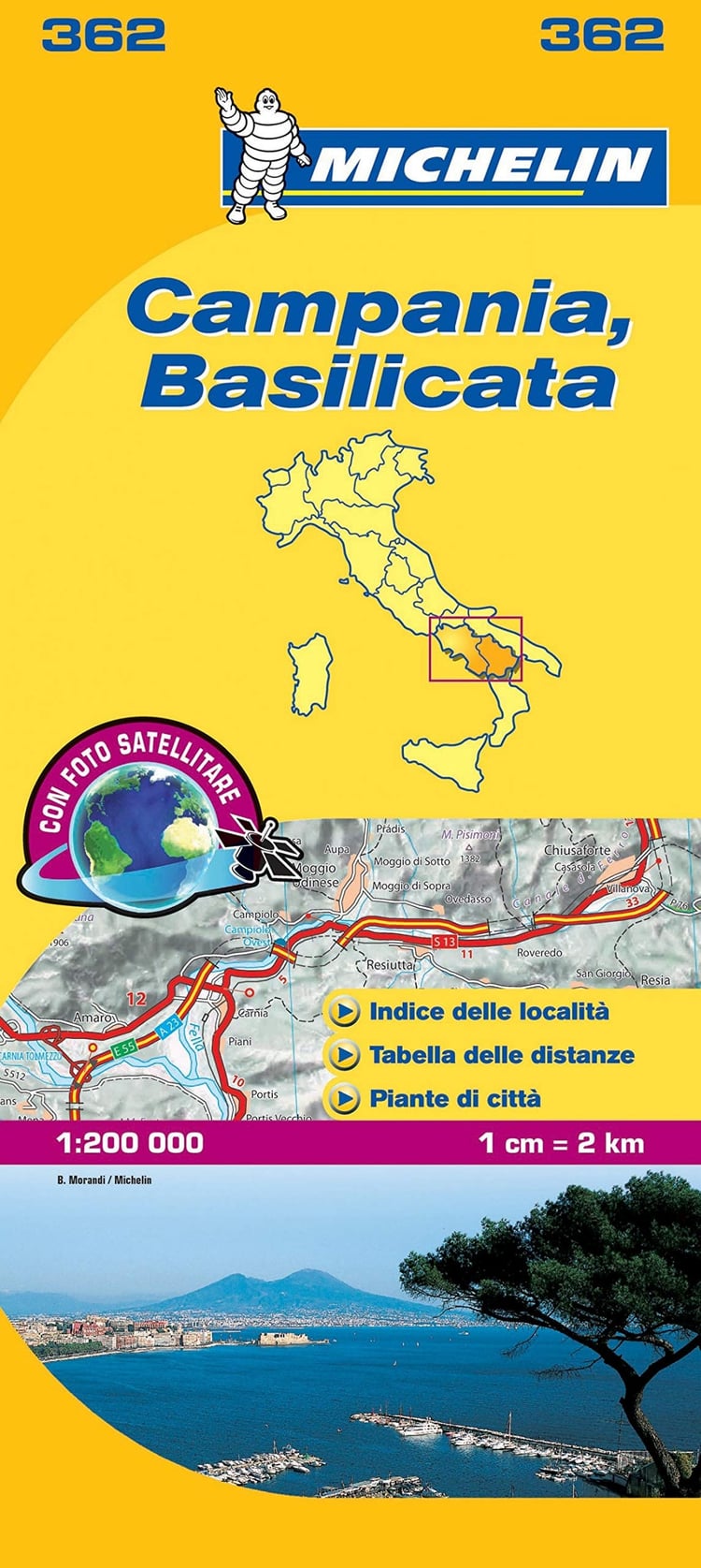 Michelin map campania, basilicata