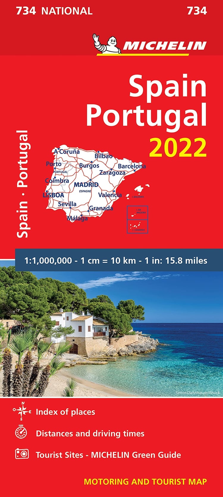 Spain & Portugal 2022 - Michelin National Map 734