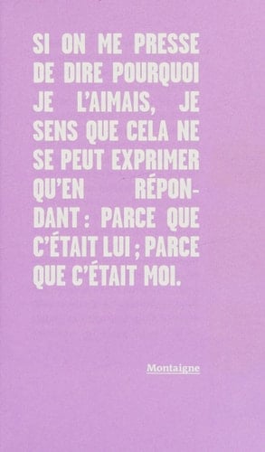 Pourquoi aimes-tu tes amis ?