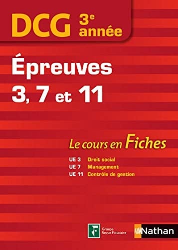 DCG 3e année épreuves 3, 7 et 11