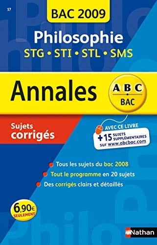 Philosophie STG, STI, STL, SMS Sujets corrigés
