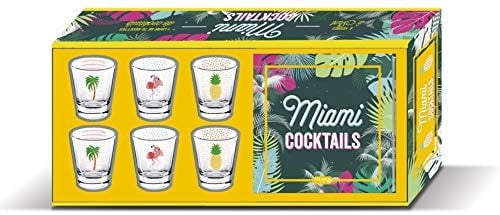 Miami cocktails Avec 6 verres à shot