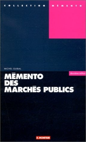 Mémento des marchés publics