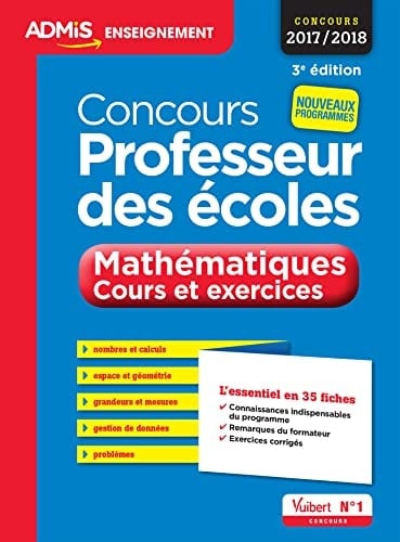 Concours professeur des écoles mathématiques, cours et exercices