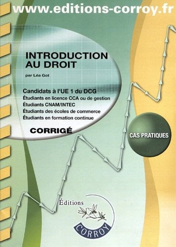Introduction au droit UE1 du DCG, Cas pratique et corrigé
