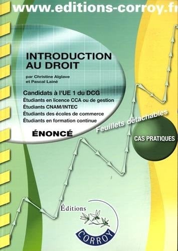 Introduction au droit UE 1 du DCG Enoncé
