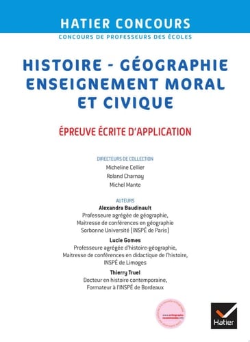 Histoire-Géographie-EMC- CRPE 2024-2025 - Epreuve écrite d'admissibilité