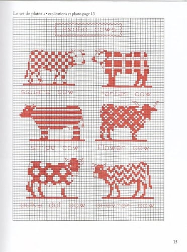 Vaches et Cie Au point de croix