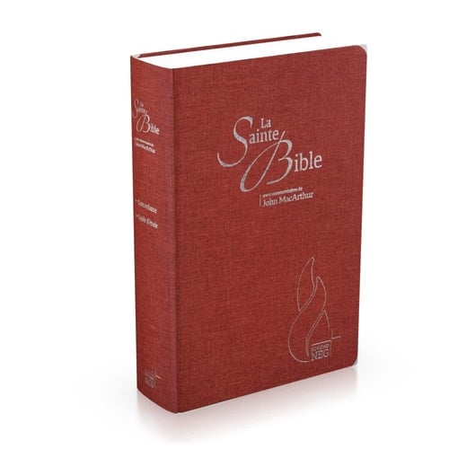 La Sainte Bible Couverture souple, toile rouge, onglets