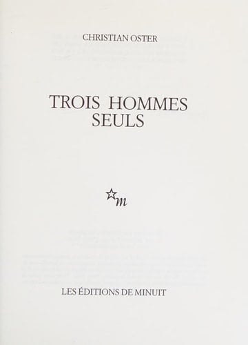 Trois hommes seuls