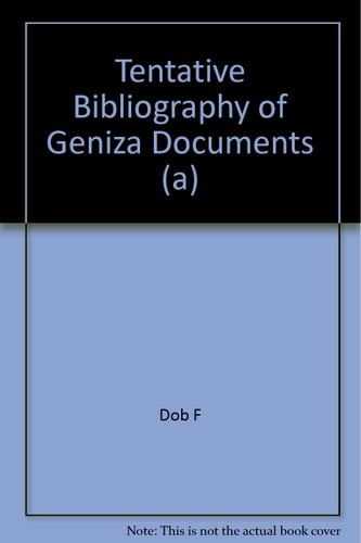 A Tentative Bibliography of Geniza Documents