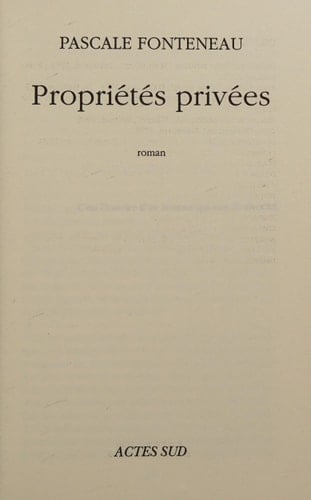 Propriétés privées roman