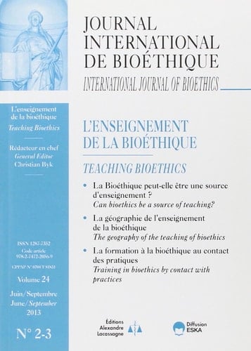 L'enseignement de la bioéthique
